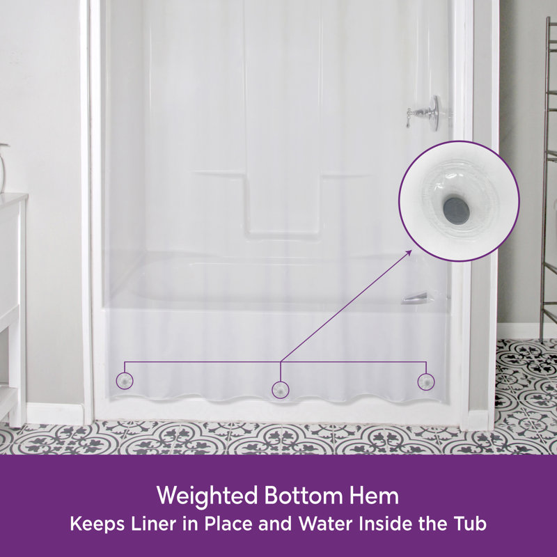 Wayfair Basics® PEVA Solid Color Single Shower Liner & Reviews Wayfair